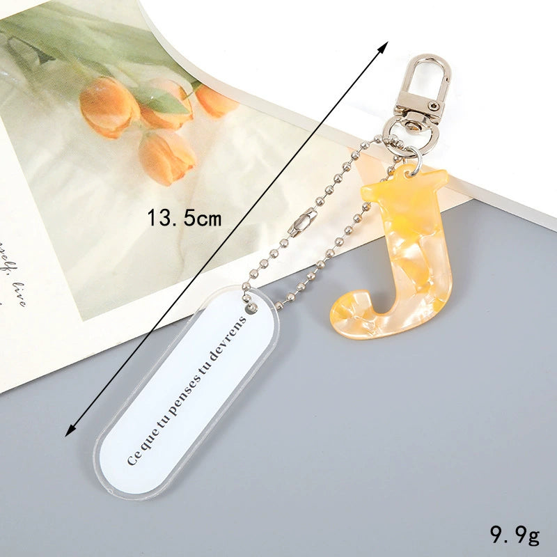 Acrylic Letter Keychain with Inspirational Quote