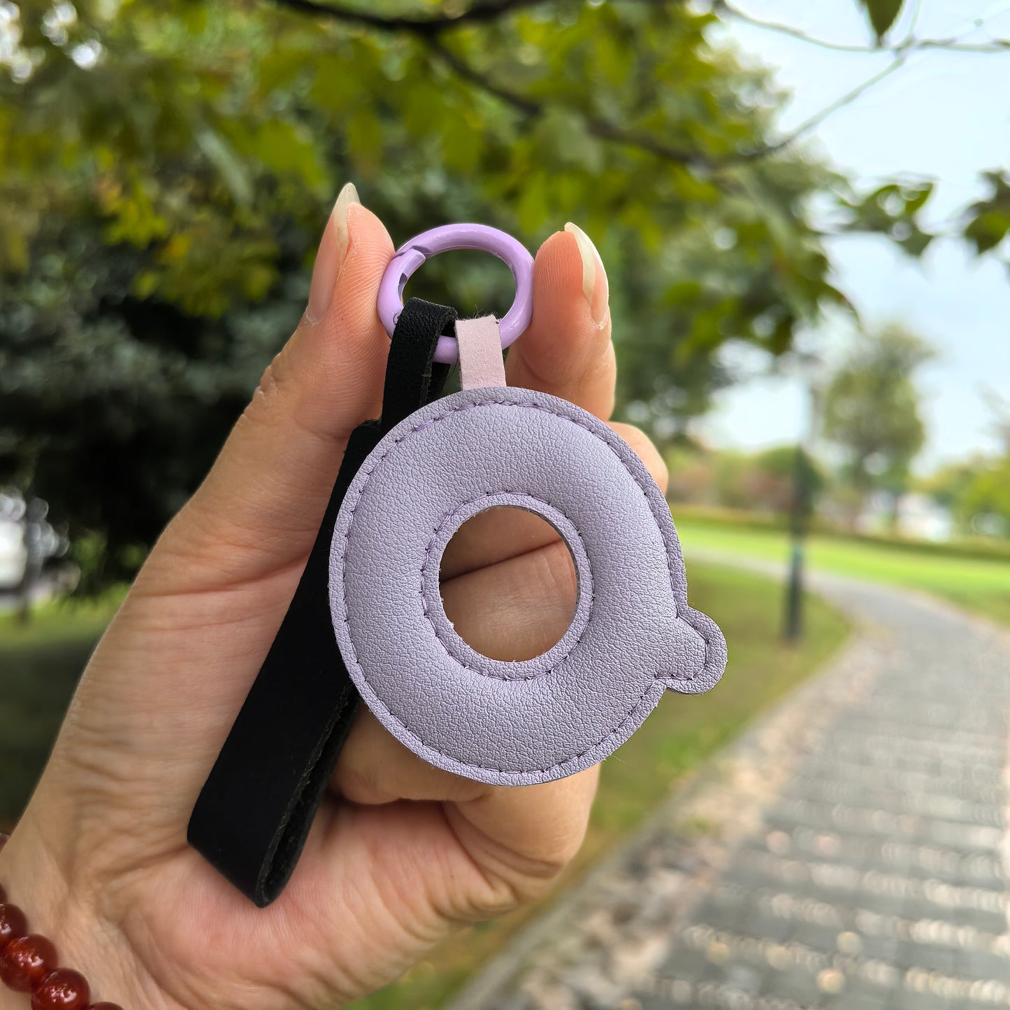 Vegan Leather Initial Bag Charm