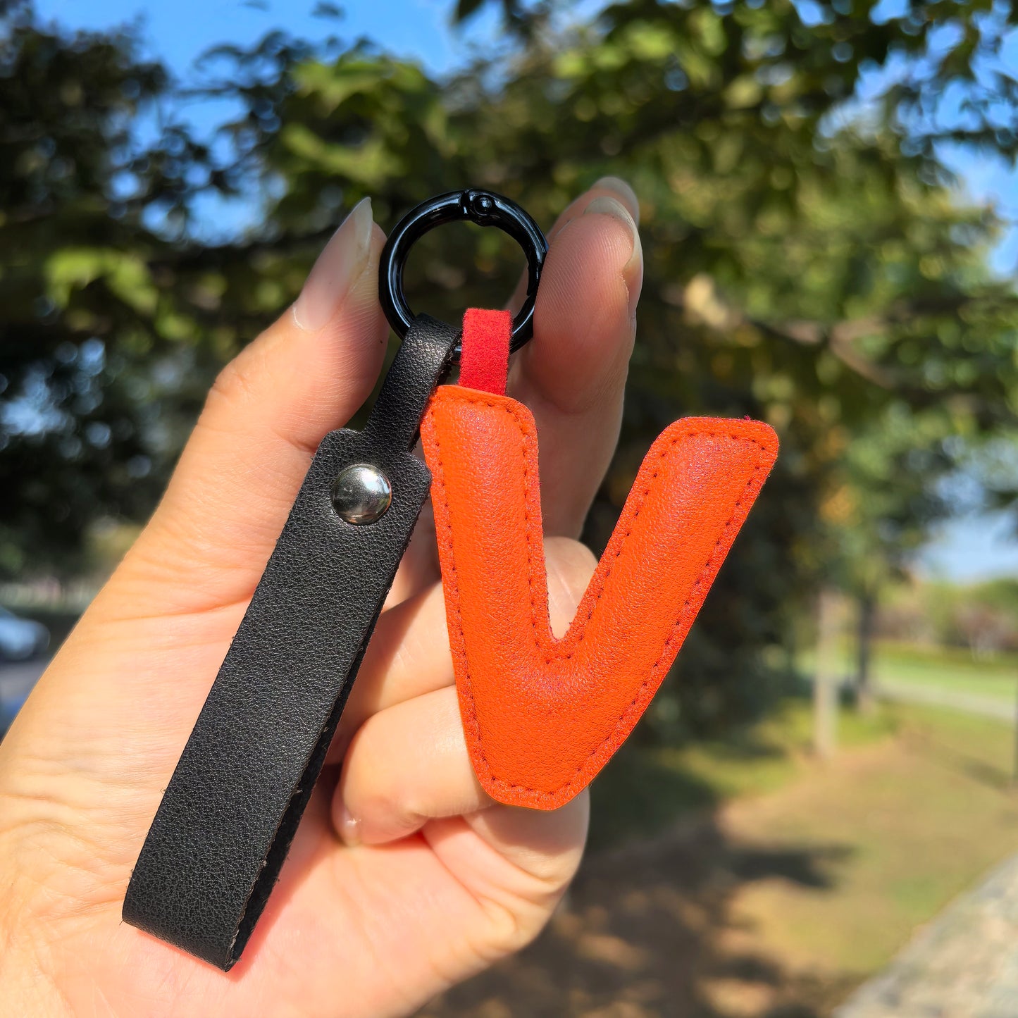 Vegan Leather Initial Bag Charm