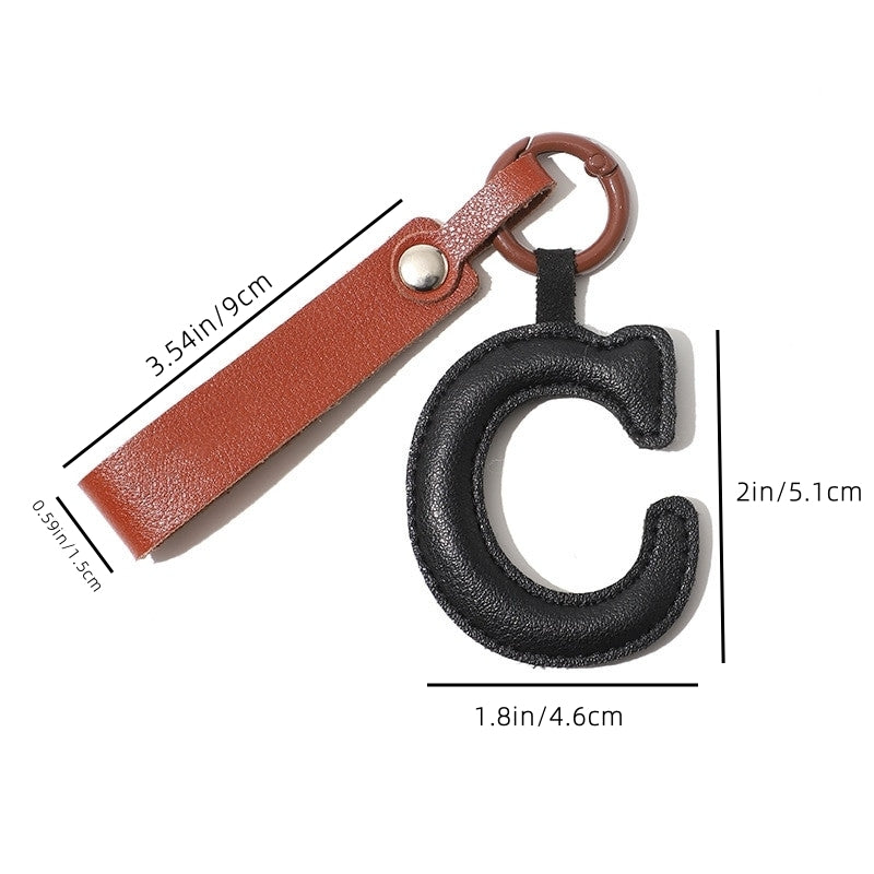 Vegan Leather Initial Bag Charm