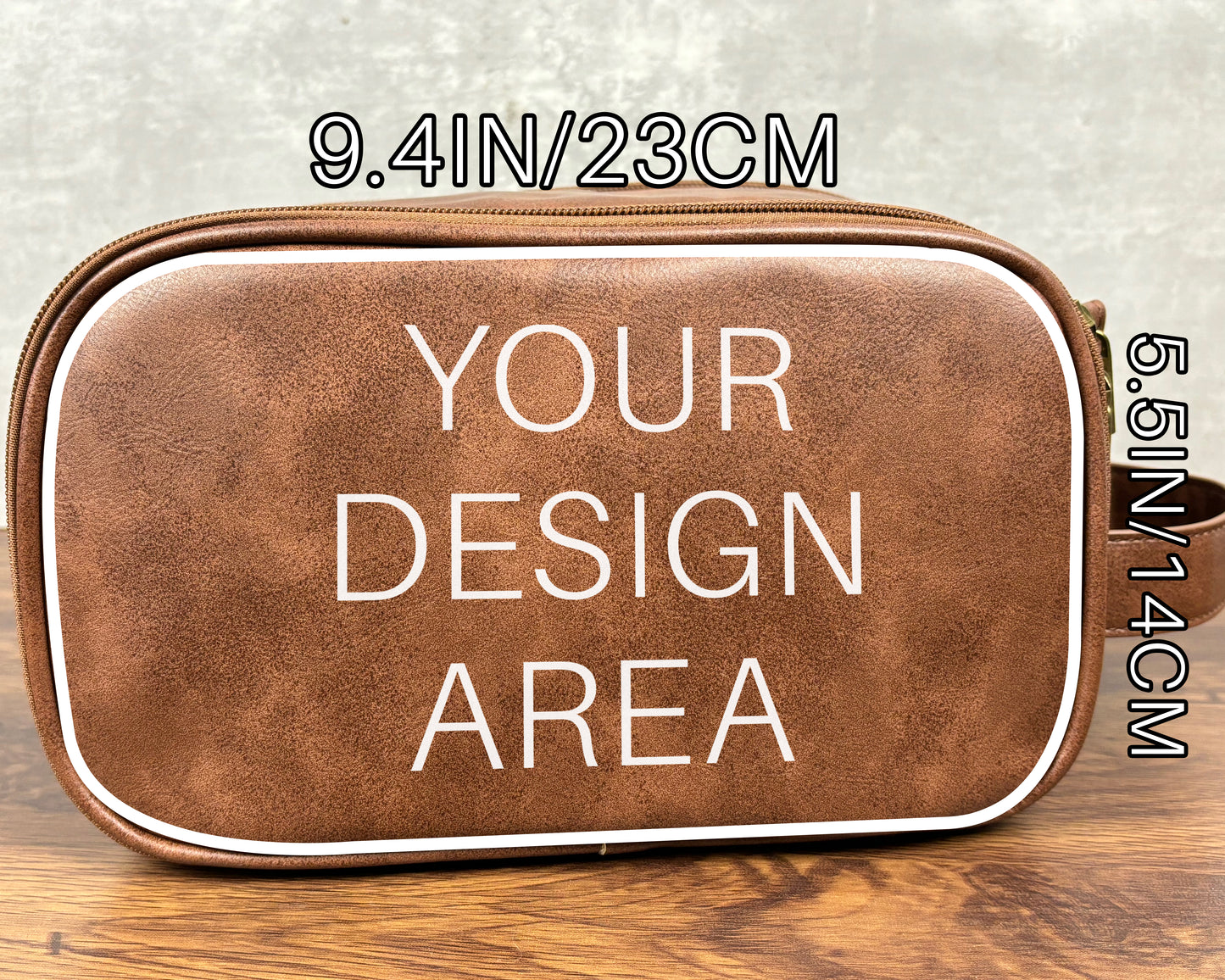 Personalize Vegan Leather Toiletry Bag for Men