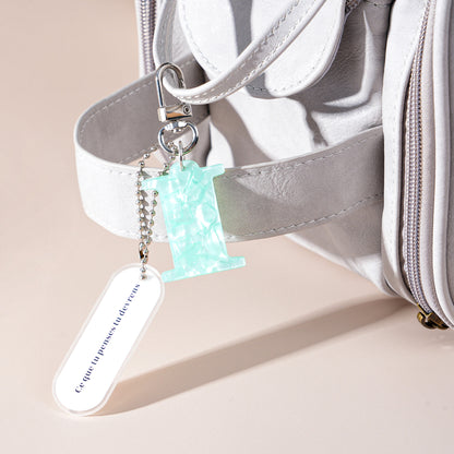 Acrylic Letter Keychain with Inspirational Quote