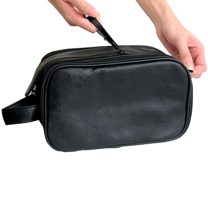 Personalize Vegan Leather Toiletry Bag for Men