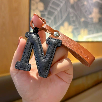Vegan Leather Initial Bag Charm