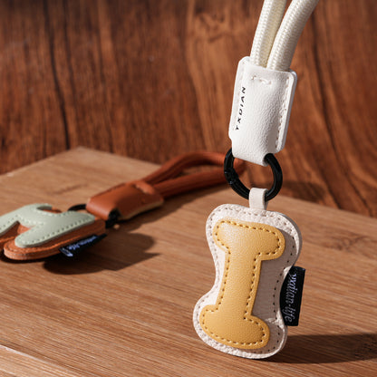Minimalist Vegan Leather Letter Keychain