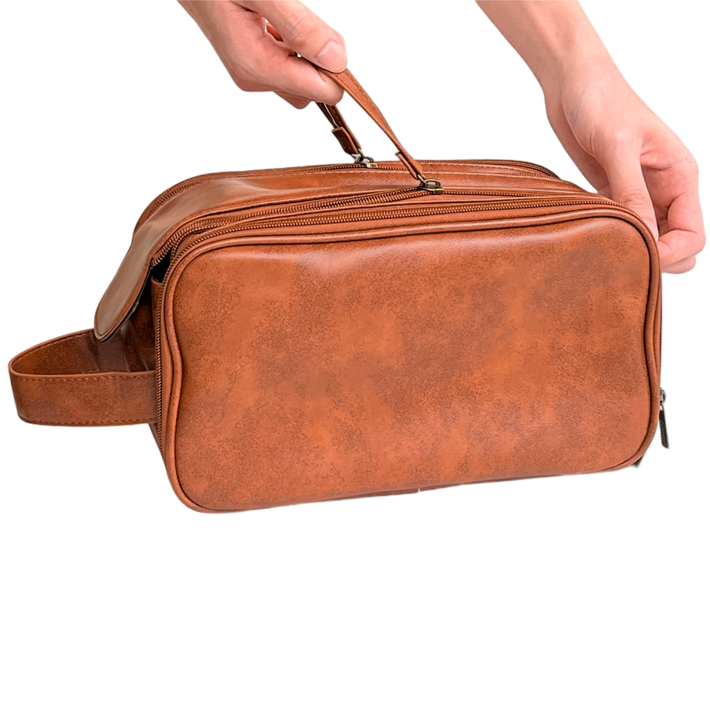 Personalize Vegan Leather Toiletry Bag for Men