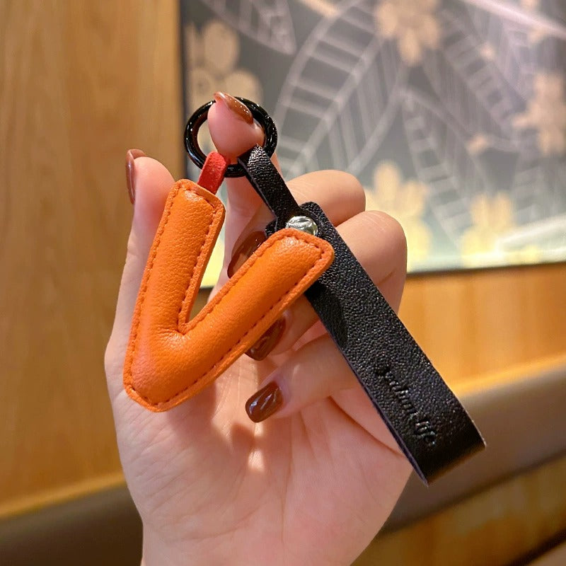 Vegan Leather Initial Bag Charm