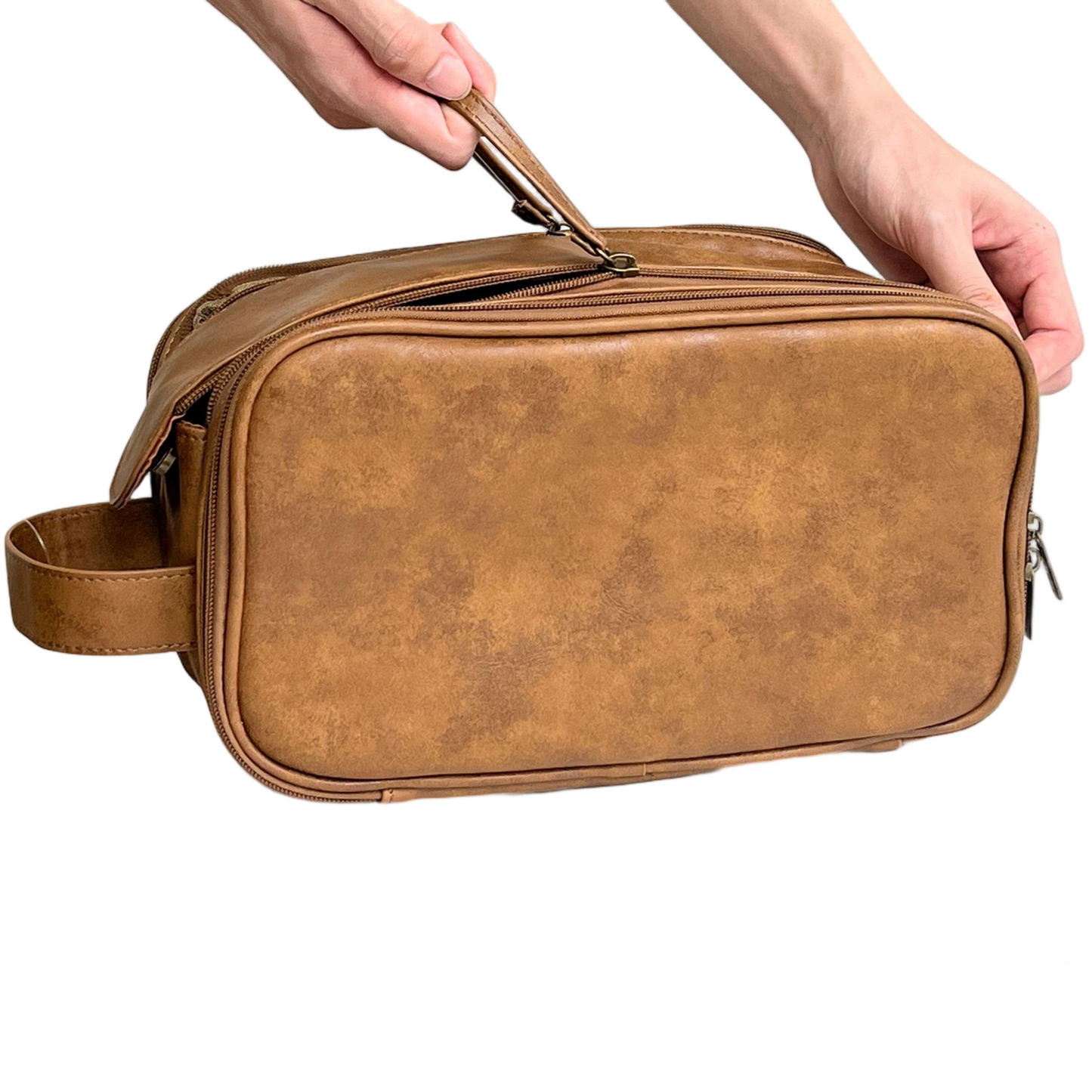 Personalize Vegan Leather Toiletry Bag for Men