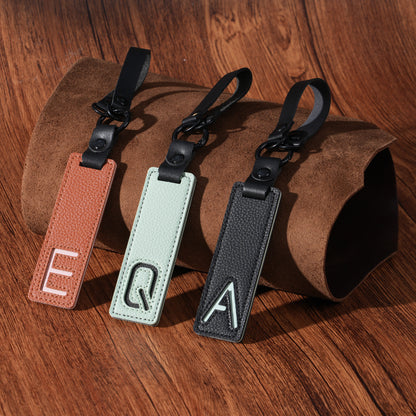 Minimalist Vegan Leather Letter Keychain