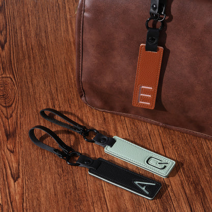 Minimalist Vegan Leather Letter Keychain
