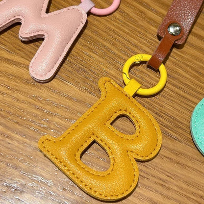 Vegan Leather Initial Bag Charm