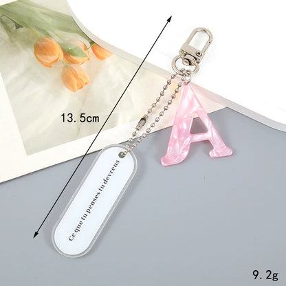 Acrylic Letter Keychain with Inspirational Quote