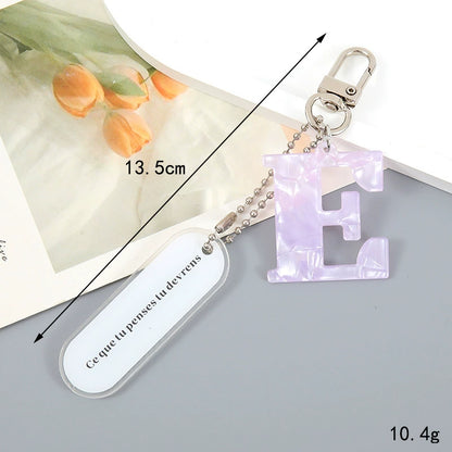 Acrylic Letter Keychain with Inspirational Quote