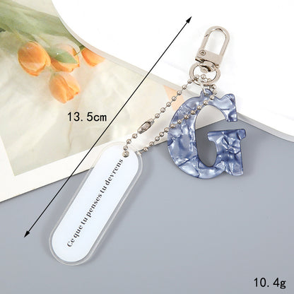 Acrylic Letter Keychain with Inspirational Quote