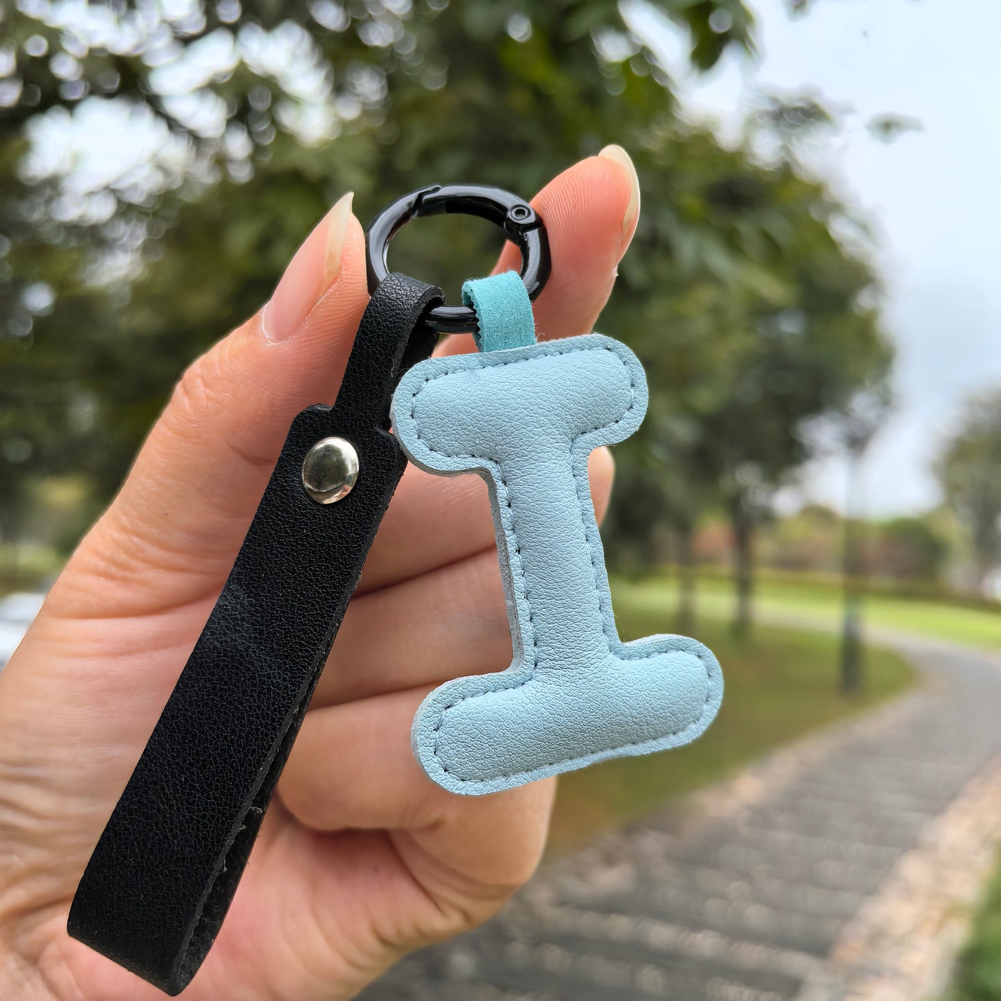 Vegan Leather Initial Bag Charm