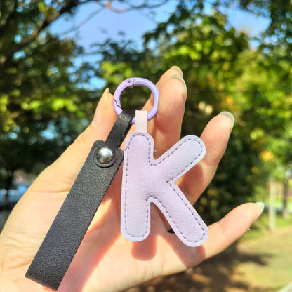 Vegan Leather Initial Bag Charm