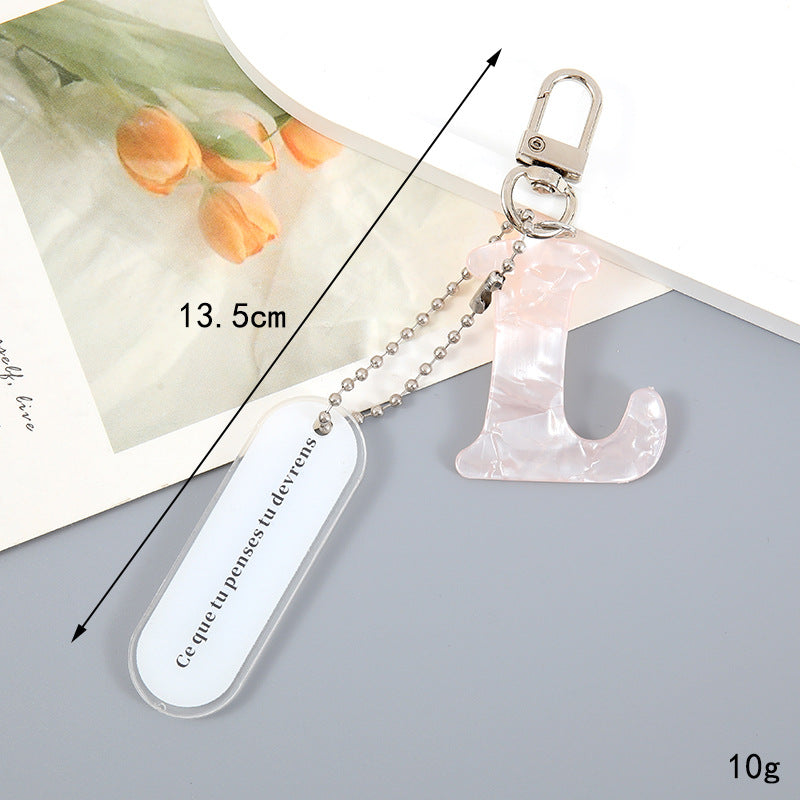 Acrylic Letter Keychain with Inspirational Quote