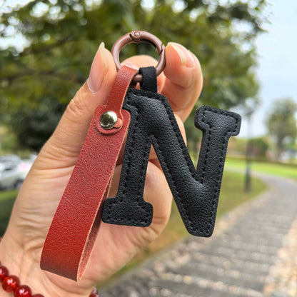 Vegan Leather Initial Bag Charm