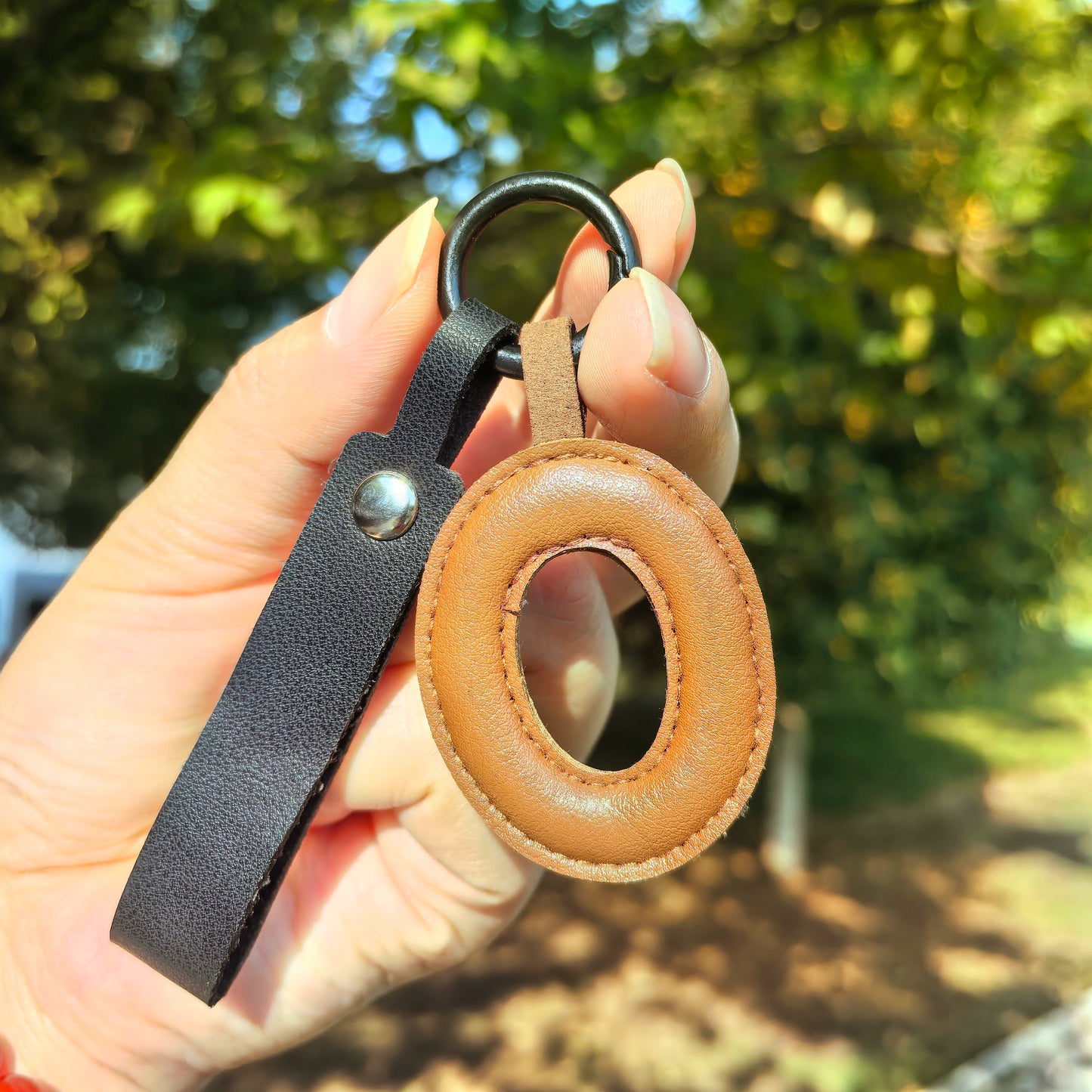 Vegan Leather Initial Bag Charm