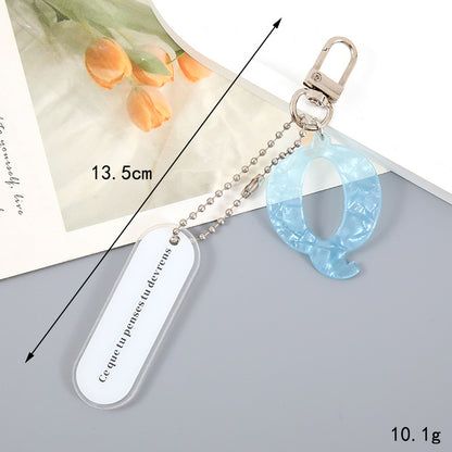 Acrylic Letter Keychain with Inspirational Quote