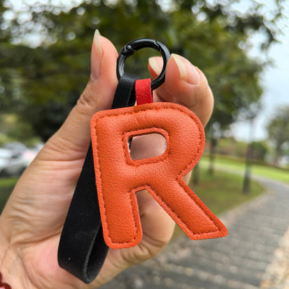 Vegan Leather Initial Bag Charm