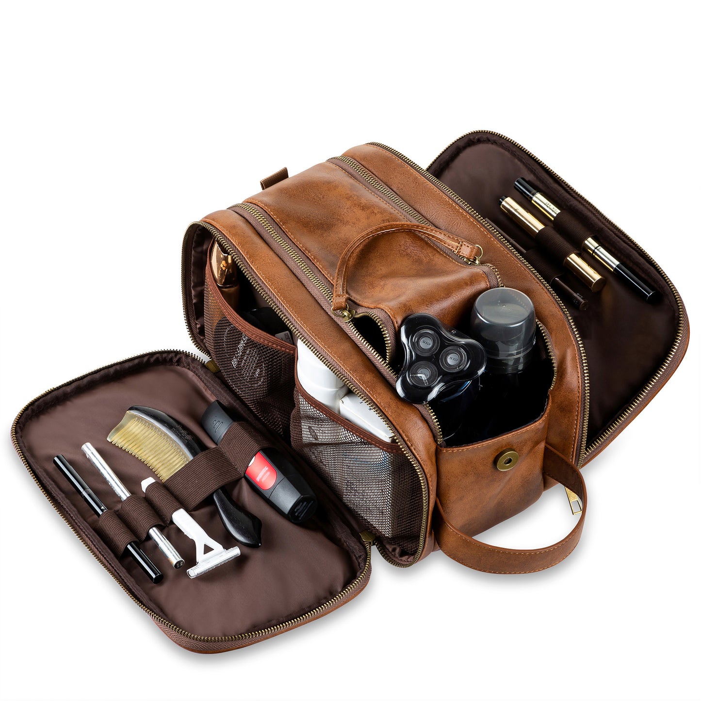 Personalize Vegan Leather Toiletry Bag for Men