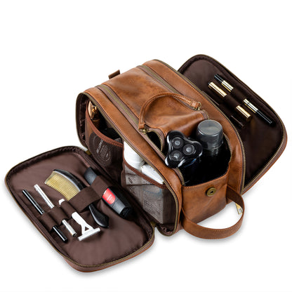 Personalize Vegan Leather Toiletry Bag for Men