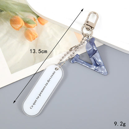 Acrylic Letter Keychain with Inspirational Quote