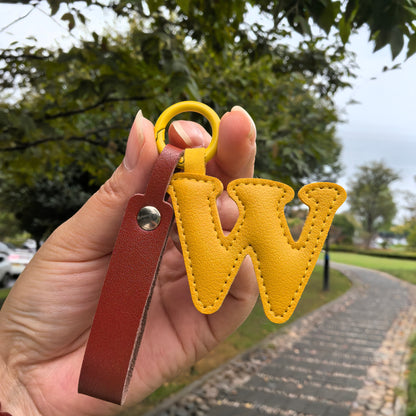Vegan Leather Initial Bag Charm