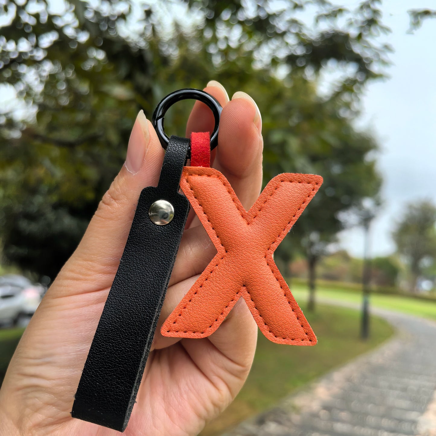 Vegan Leather Initial Bag Charm