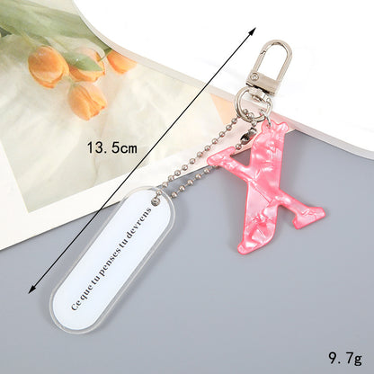 Acrylic Letter Keychain with Inspirational Quote