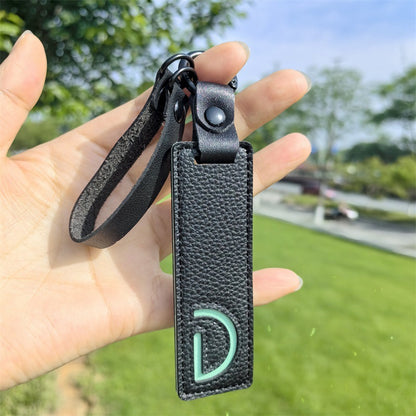 Minimalist Vegan Leather Letter Keychain