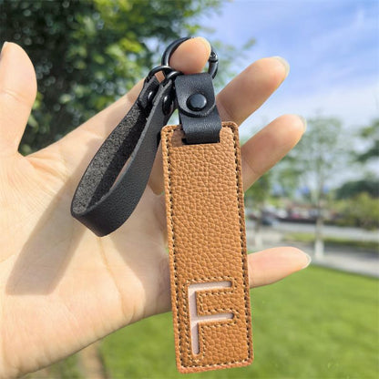 Minimalist Vegan Leather Letter Keychain