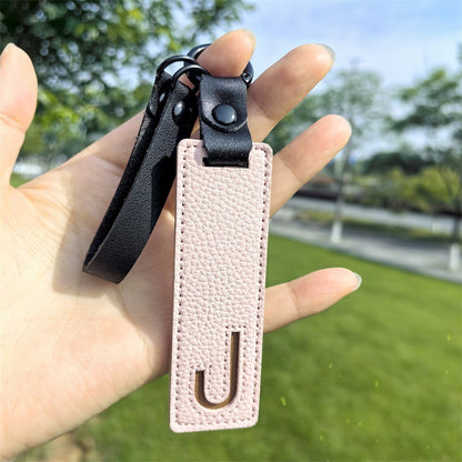 Minimalist Vegan Leather Letter Keychain