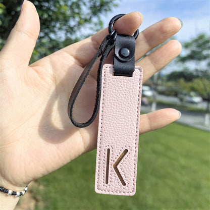 Minimalist Vegan Leather Letter Keychain