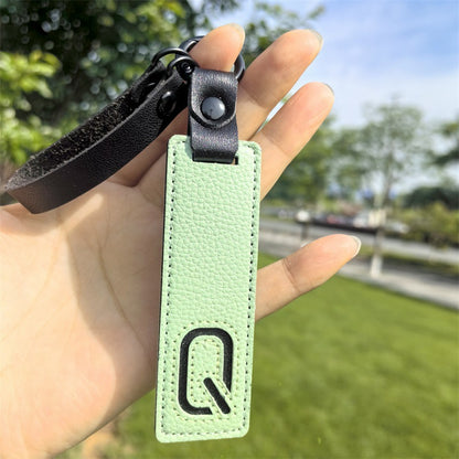 Minimalist Vegan Leather Letter Keychain